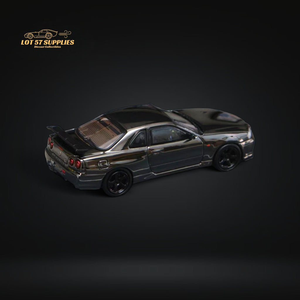 Street Weapon Skyline GT-R R34 V-SPEC-II Chrome 1:64
