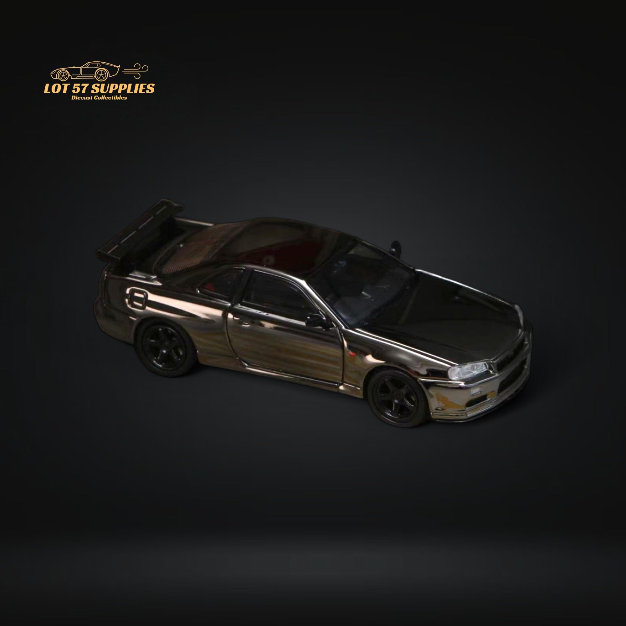 Street Weapon Skyline GT-R R34 V-SPEC-II Chrome 1:64
