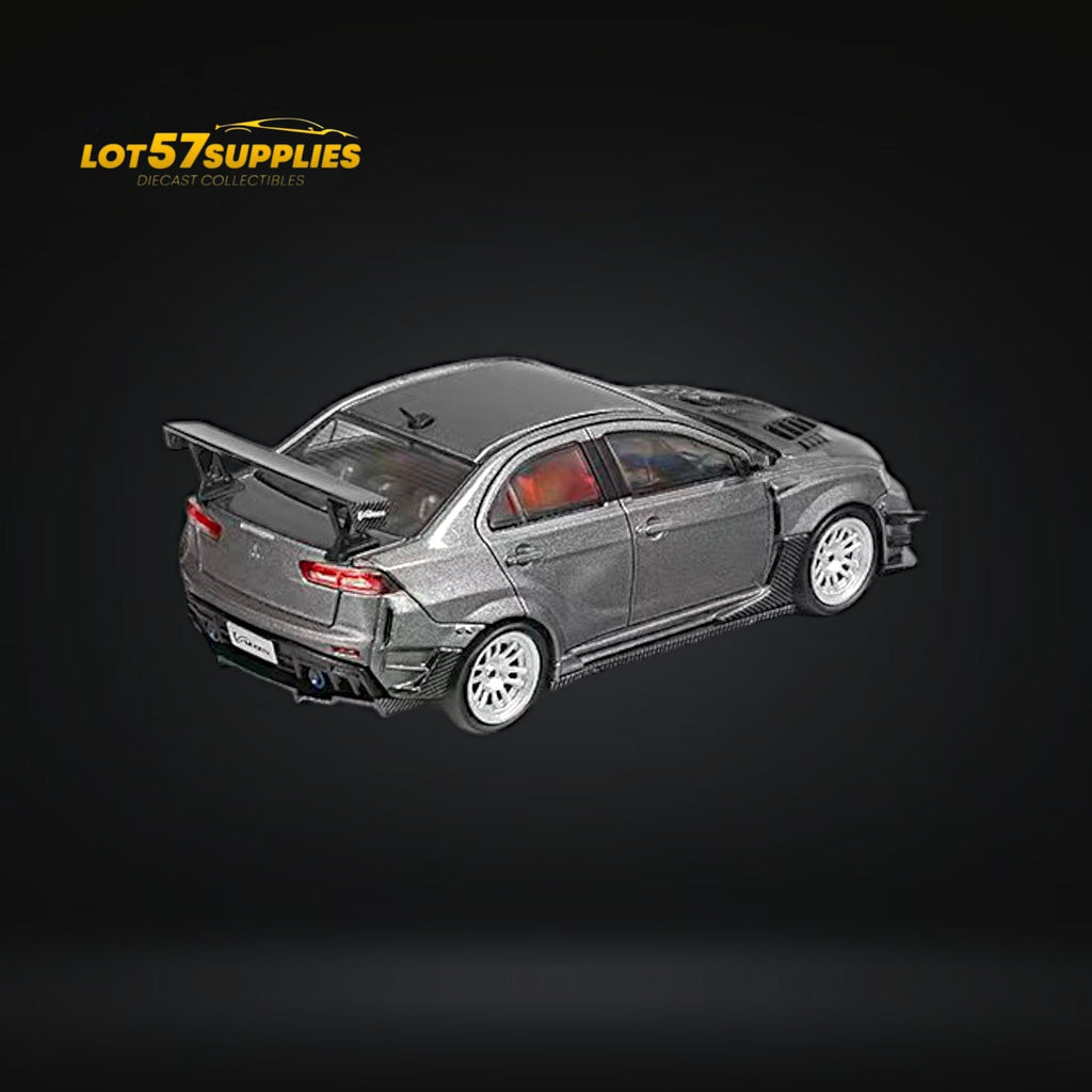 CM Model Mitsubishi Lancer Evolution X Varis Wide Body Gray 1:64