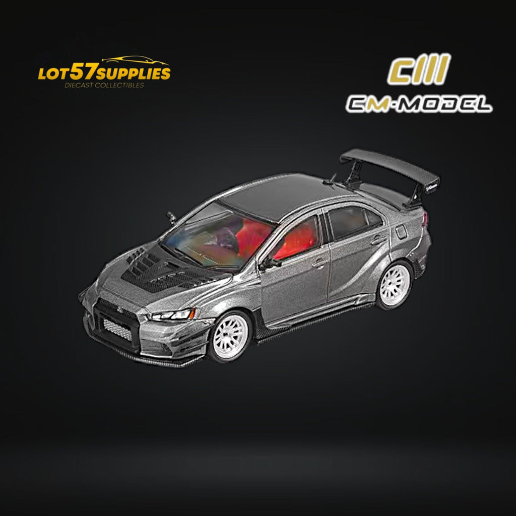 CM Model Mitsubishi Lancer Evolution X Varis Wide Body Gray 1:64