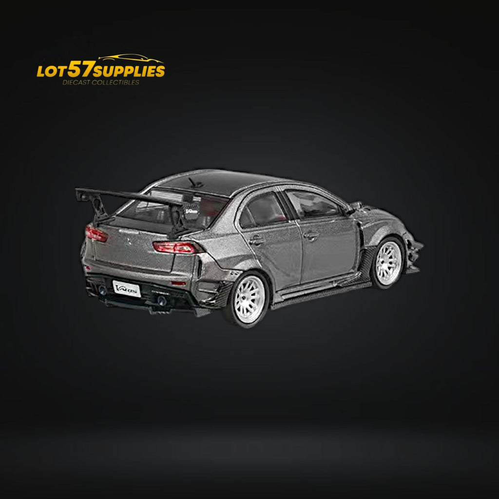 CM Model Mitsubishi Lancer Evolution X Varis Wide Body Gray 1:64