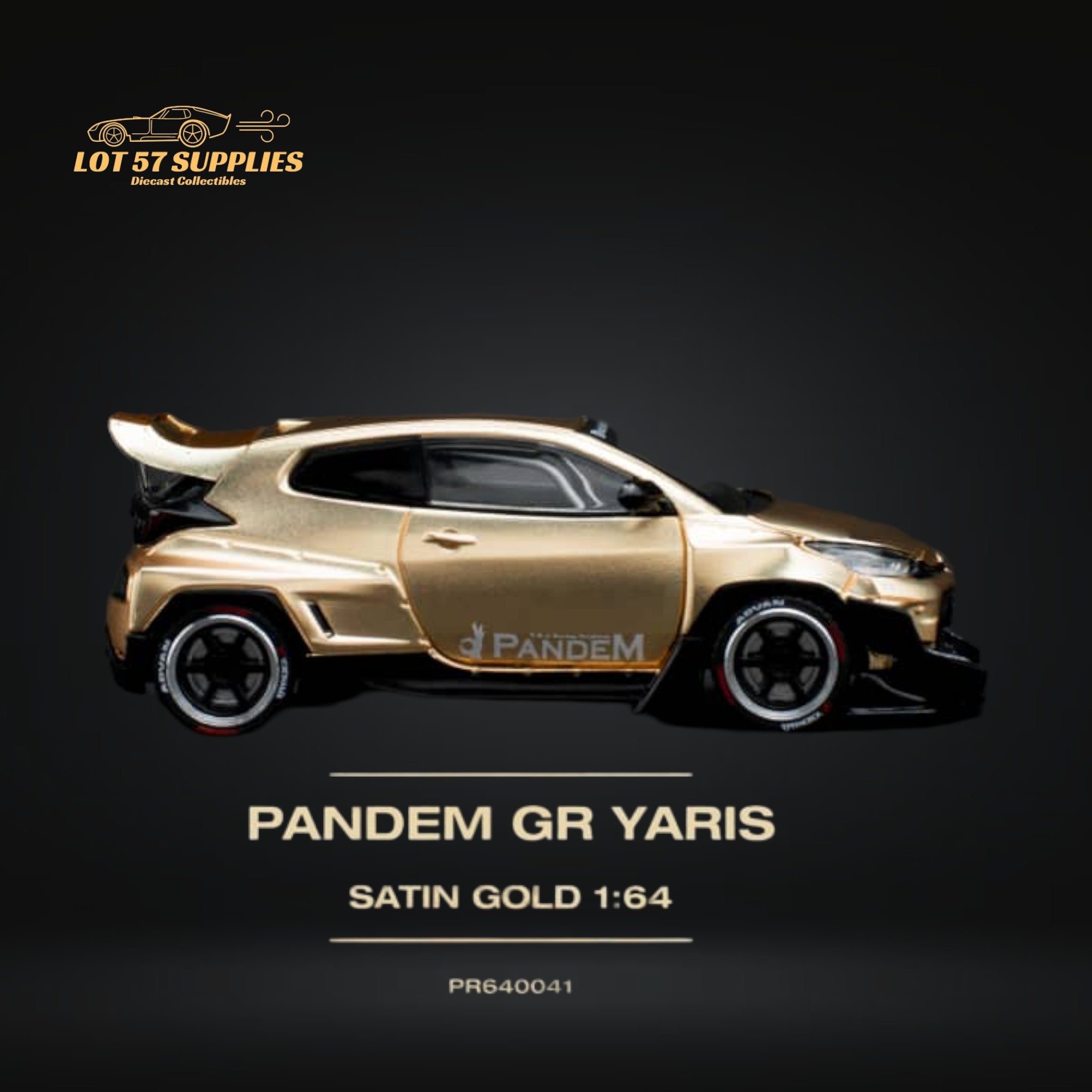 Pop Race Toyota Yaris GR Satin Gold 1:64