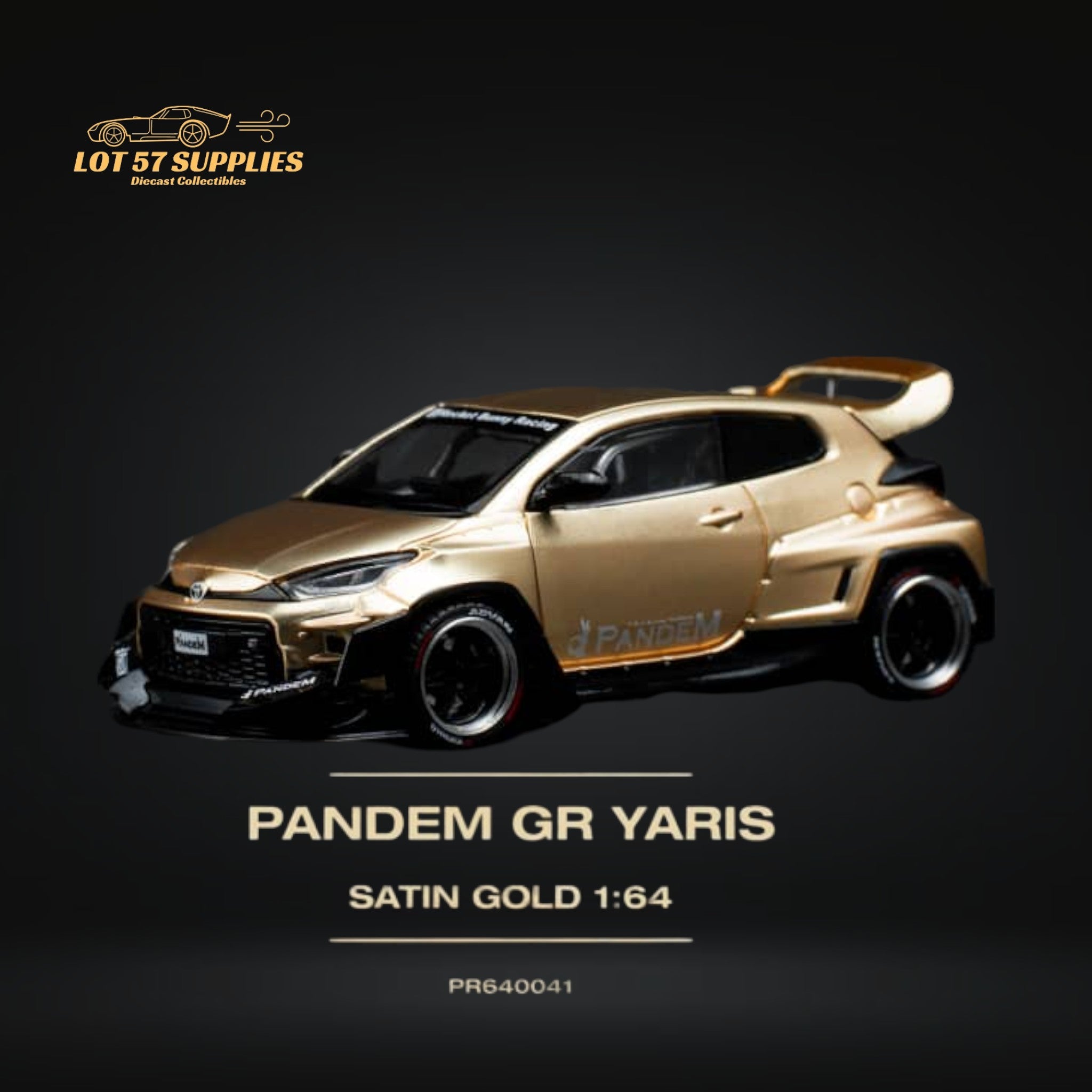 Pop Race Toyota Yaris GR Satin Gold 1:64