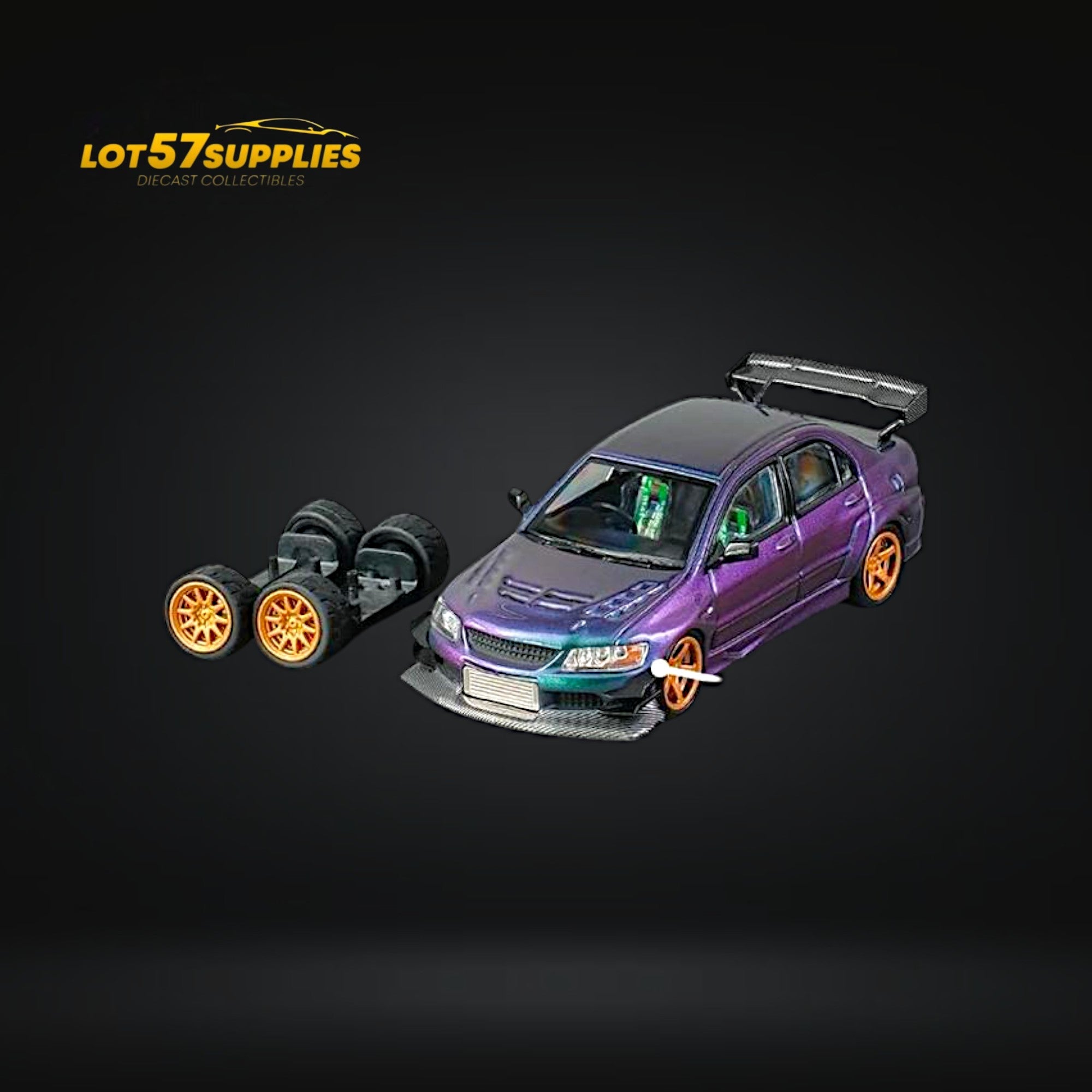 CM Model Mitsubishi Lancer Evolution IX Widebody Chameleon 1:64