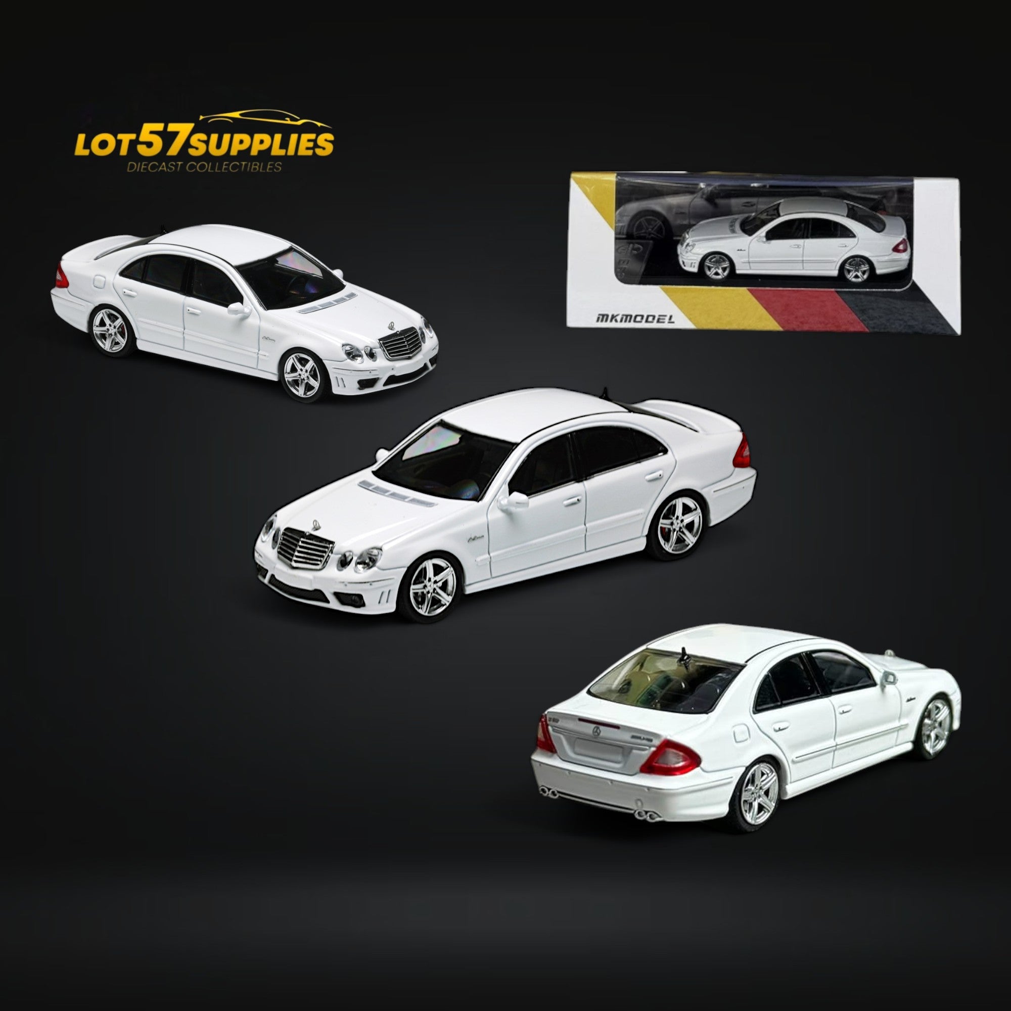 MK Model Mercedes-Benz E63 AMG W211 White 1:64