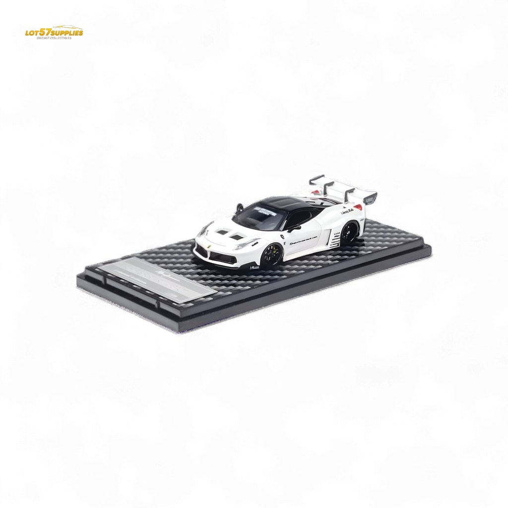 QIDIAN Ferrari 458 LBWK GT White 1:64