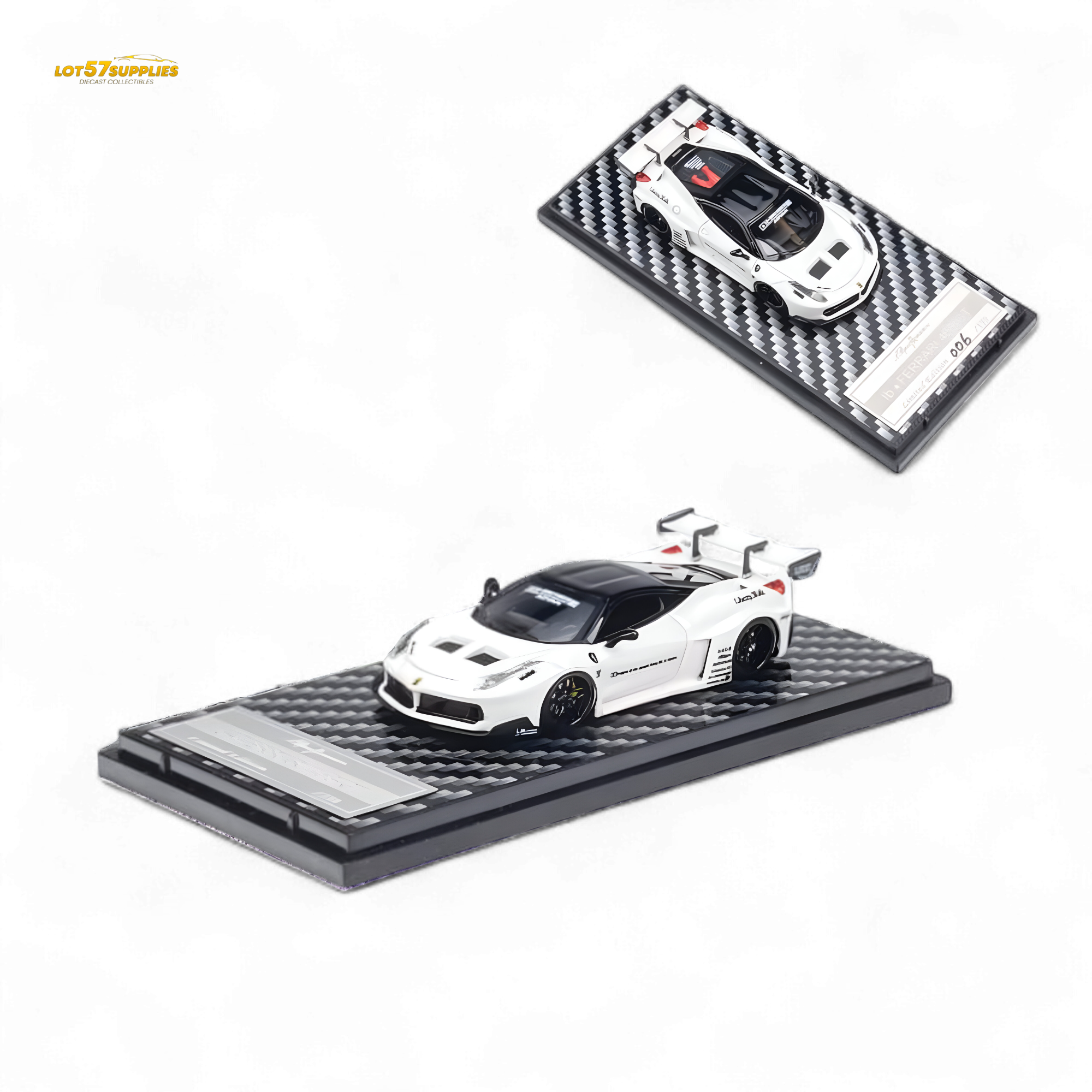 QIDIAN Ferrari 458 LBWK GT White 1:64