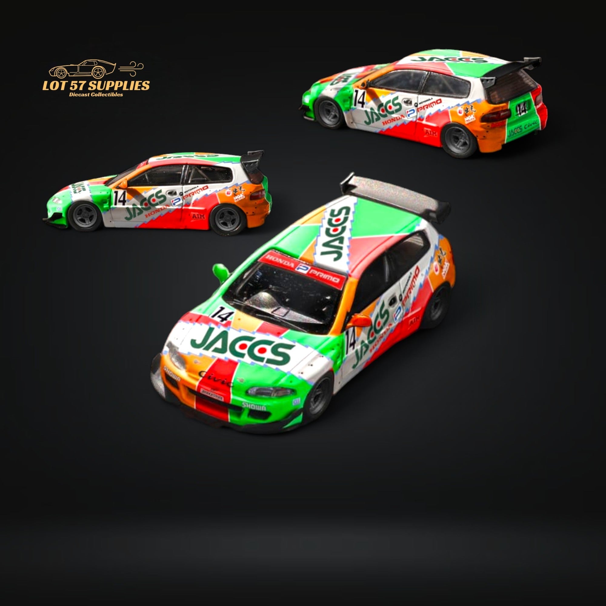 Fuji Honda Civic EG6 Rocket Bunny JACCS #14 Livery 1:64