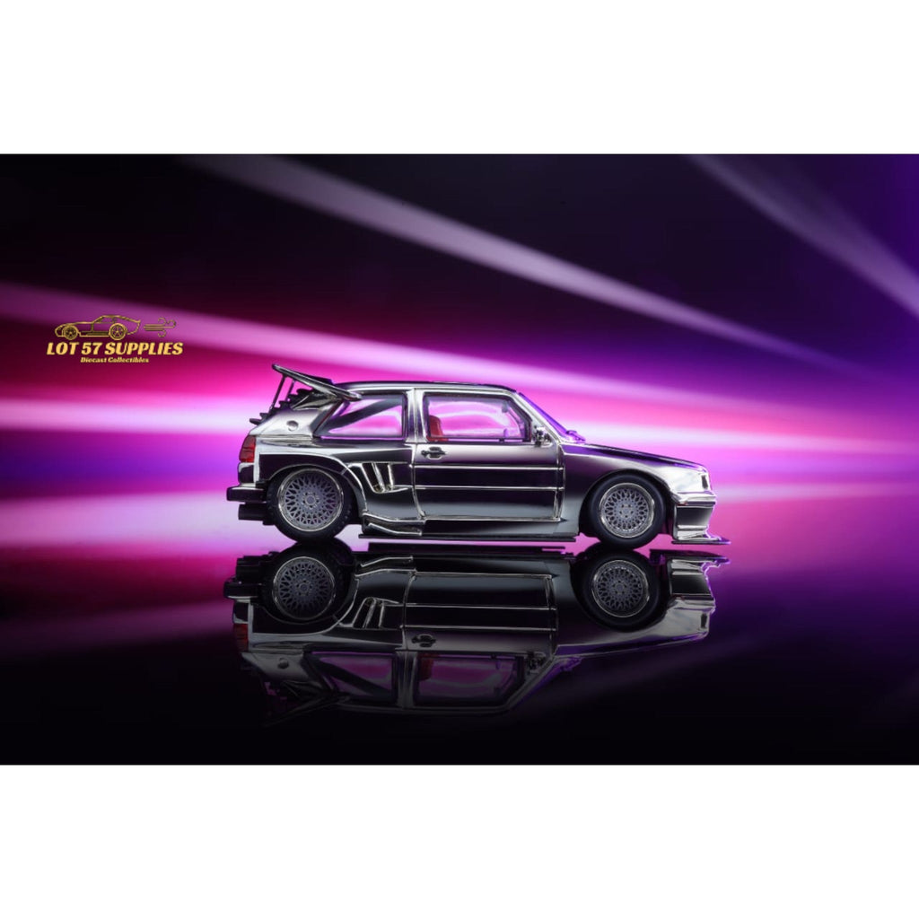 Liberty64 Volkswagen VW MK2 Widebody Silver Chrome 1:64