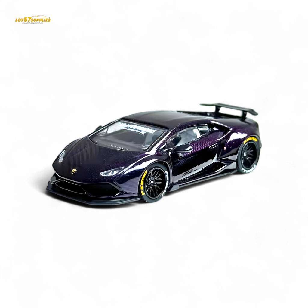 King Model Lamborghini Huracan LP610 Purple Carbon Fiber 1:64