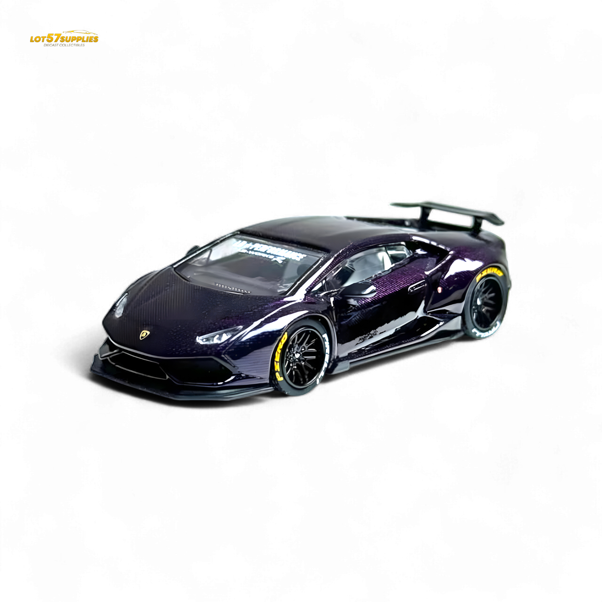King Model Lamborghini Huracan LP610 Purple Carbon Fiber 1:64