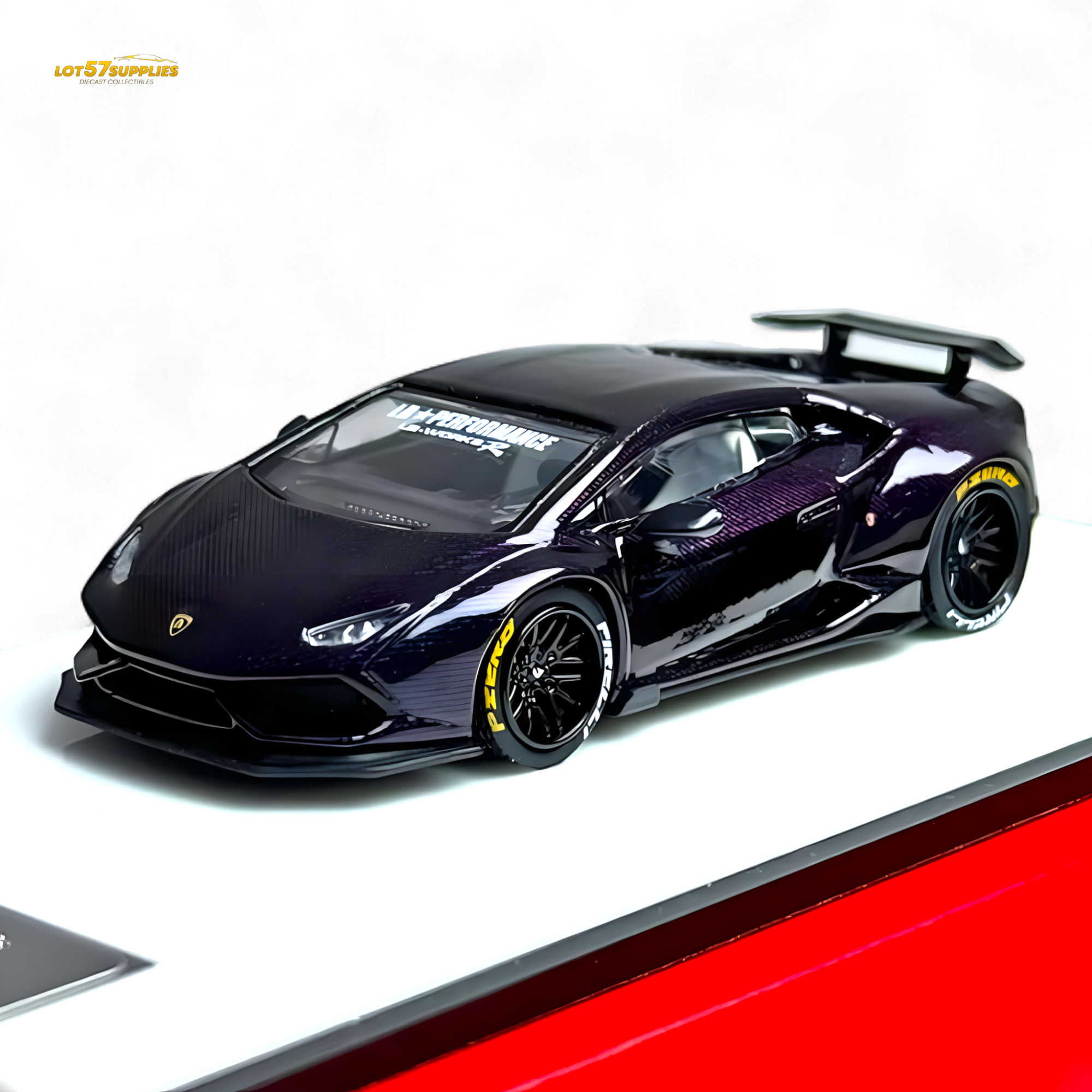 King Model Lamborghini Huracan LP610 Purple Carbon Fiber 1:64