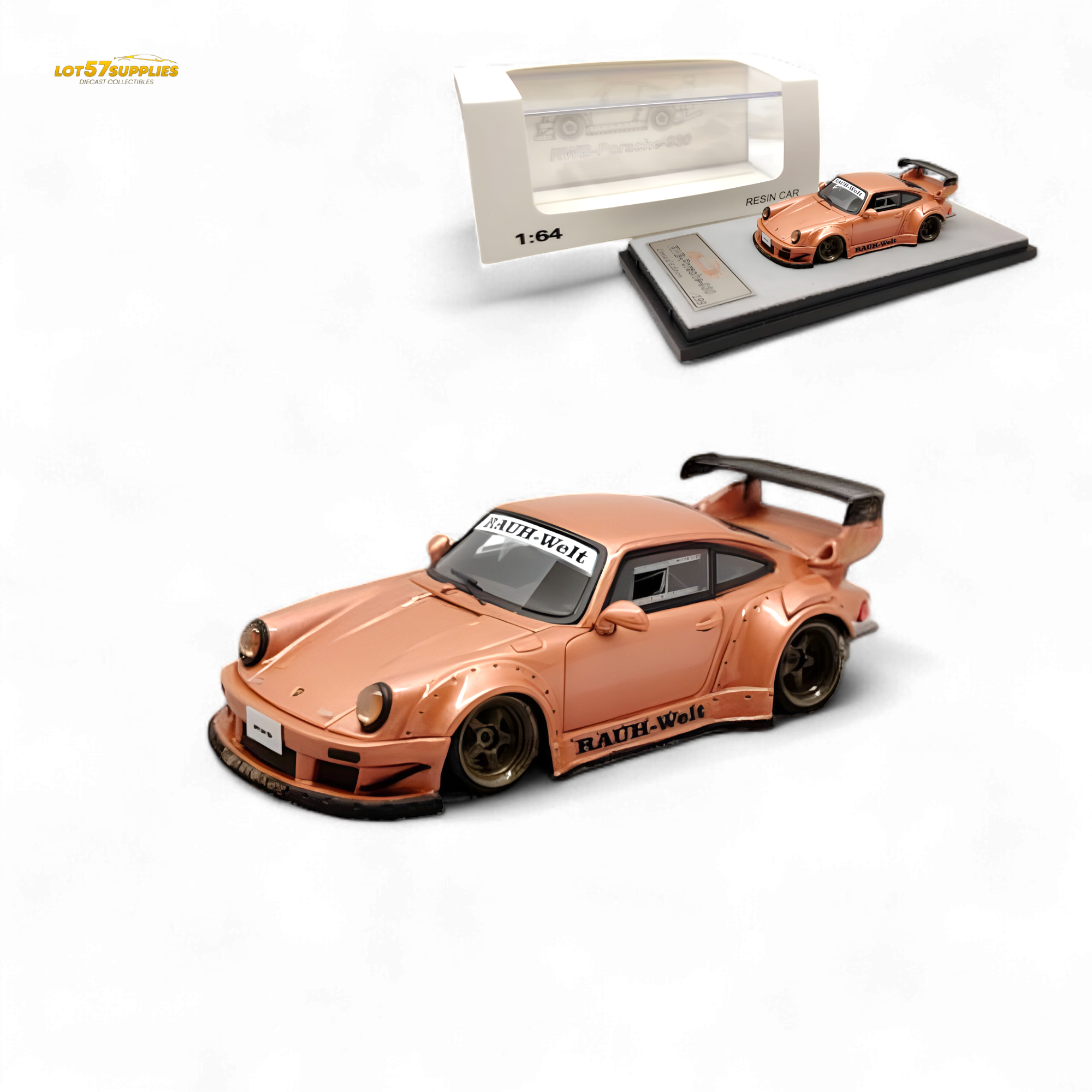 QIDIAN Porsche RWB 930 Champagne Gold 1:64