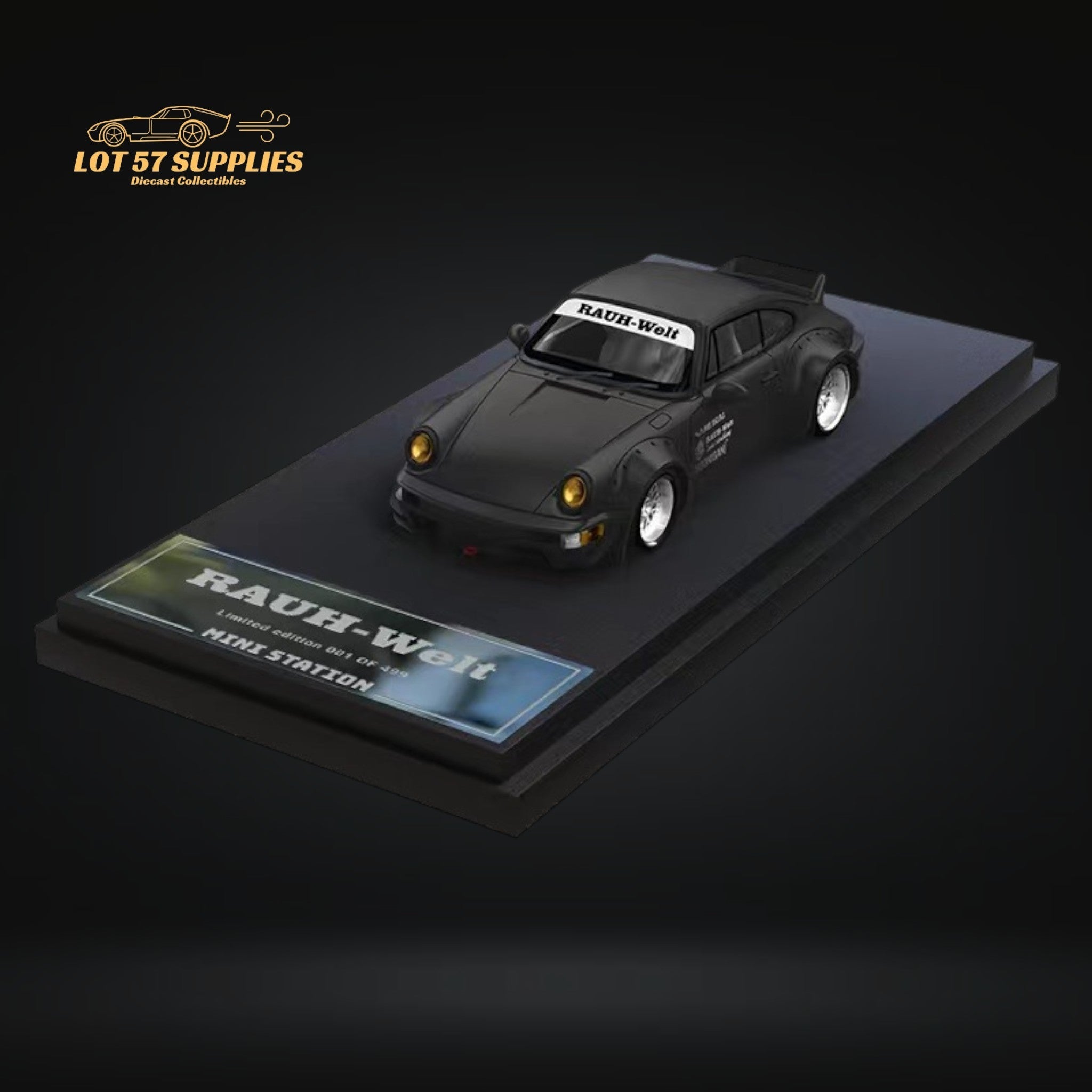 Mini Station Porsche RWB 964 Samurai Black 1:64