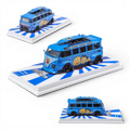 Flame VW Volkswagen T1 Astro Boy Blue 1:64