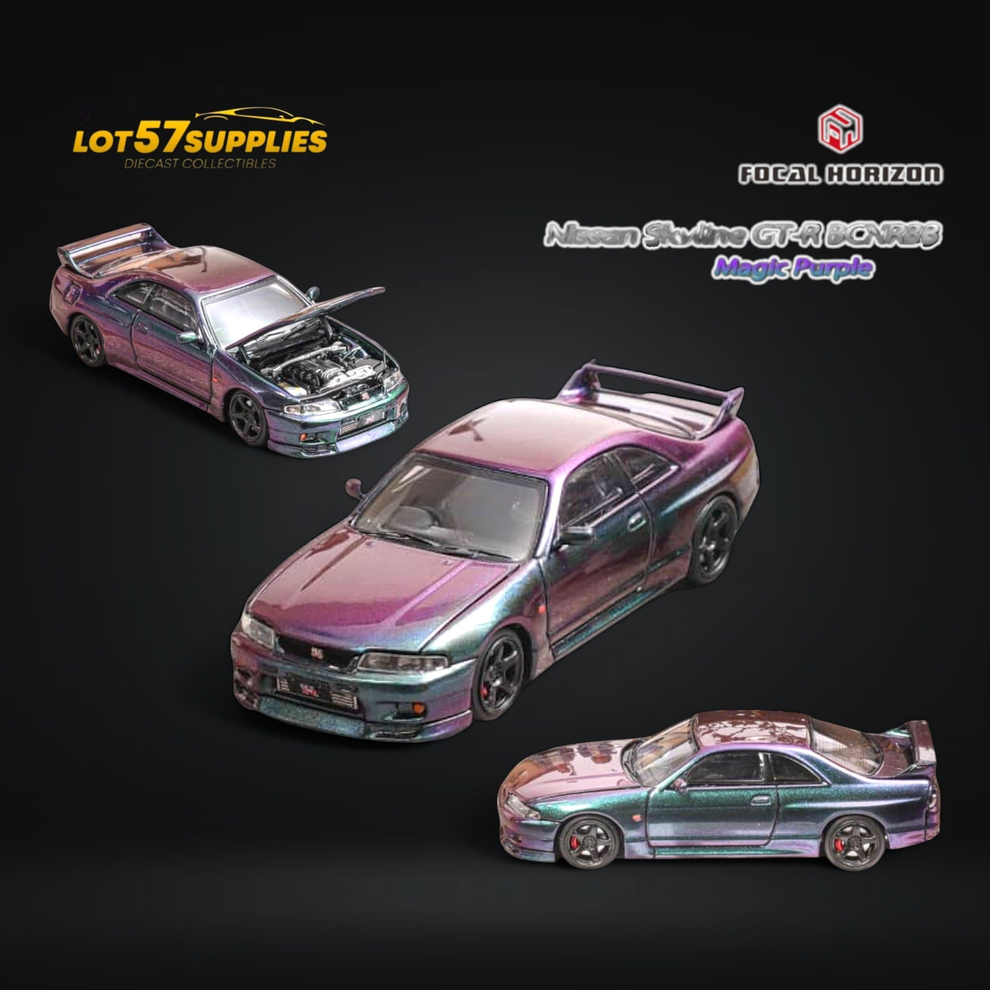 Focal Horizon Skyline GT-R R33 Magic Purple 1:64