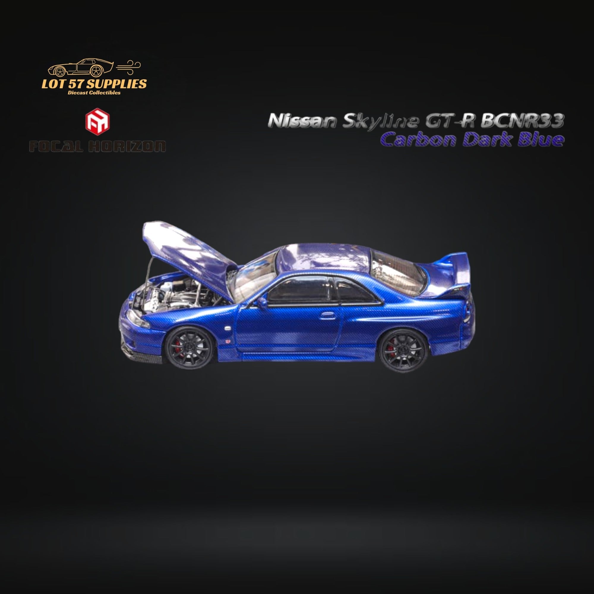 Focal Horizon Skyline GT-R R33 Dark Blue 1:64