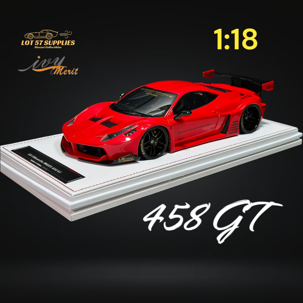 IVY MERIT Ferrari 458 GT Rosso Red LBWK 1:18