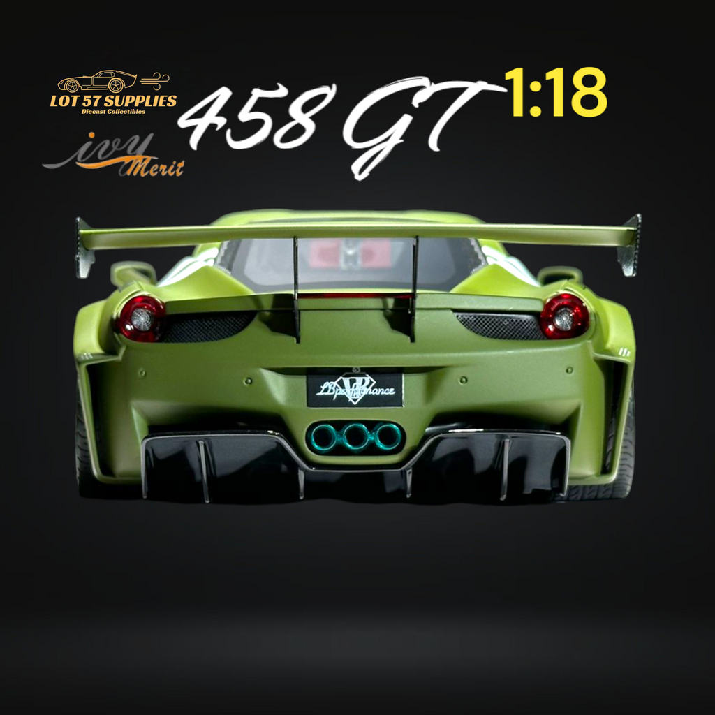 IVY MERIT Ferrari 458 GT LBWK 1:18 Resin