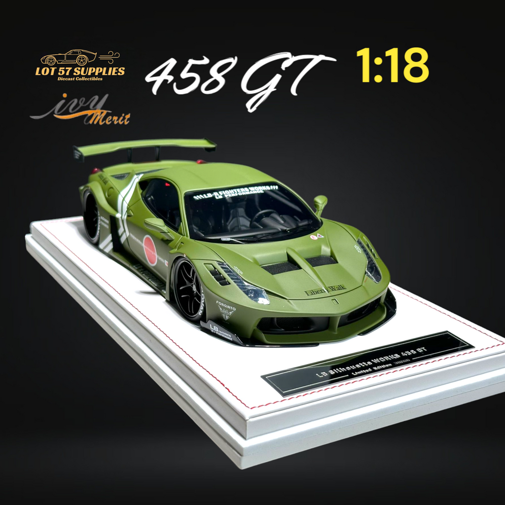IVY MERIT Ferrari 458 GT LBWK 1:18 Resin