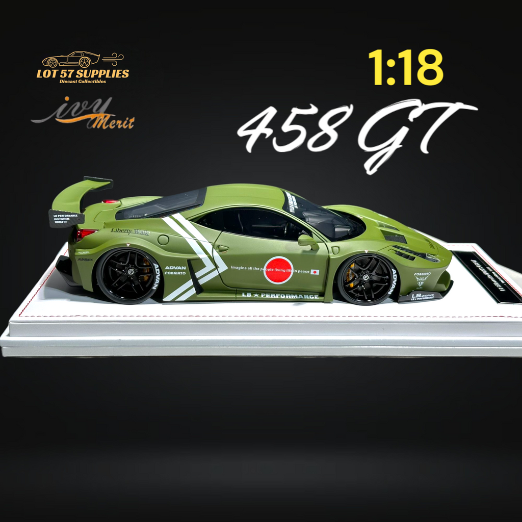 IVY MERIT Ferrari 458 GT LBWK 1:18 Resin