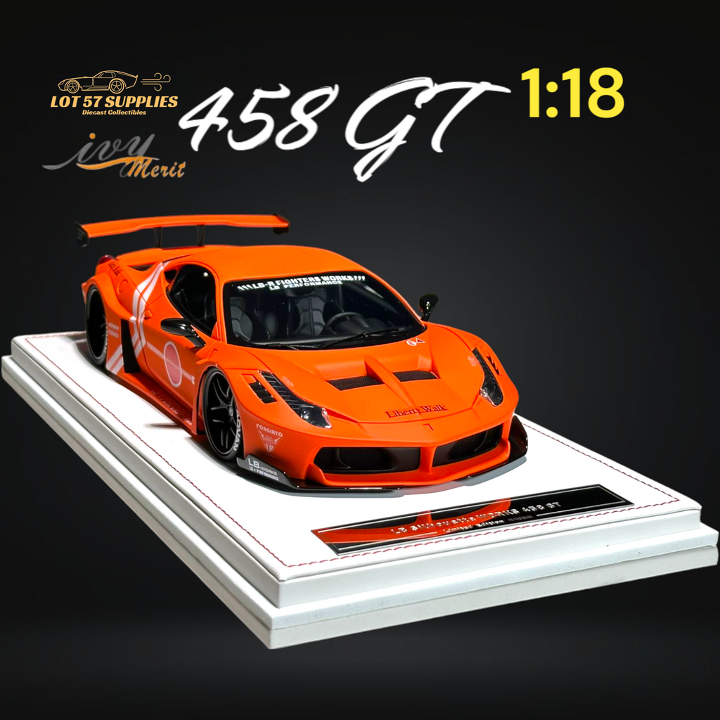 IVY MERIT Ferrari 458 GT LBWK Orange 1:18