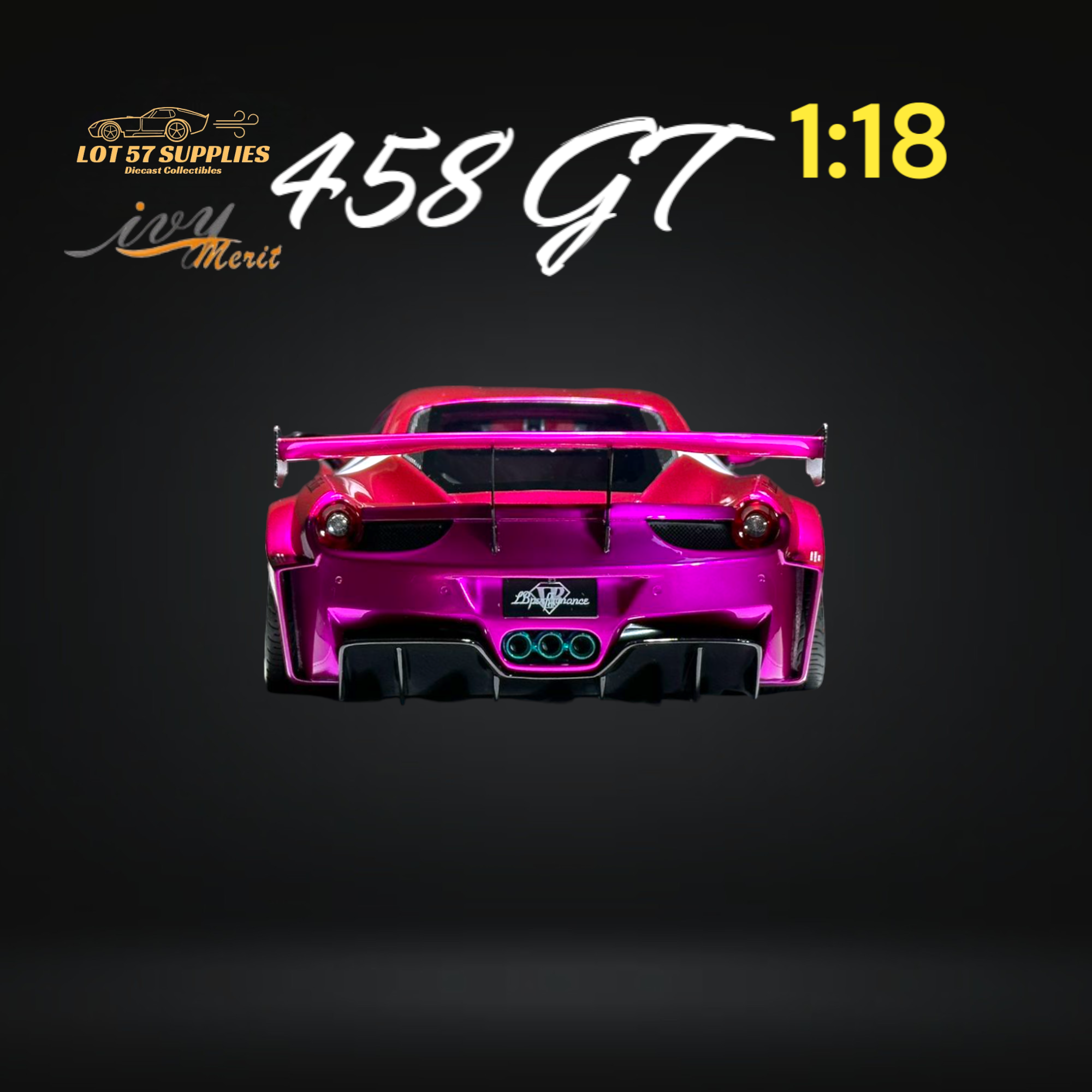IVY MERIT Ferrari 458 GT Purple LBWK 1:18