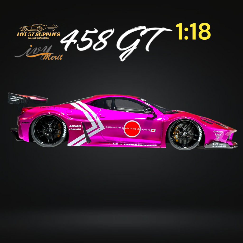 IVY MERIT Ferrari 458 GT Purple LBWK 1:18