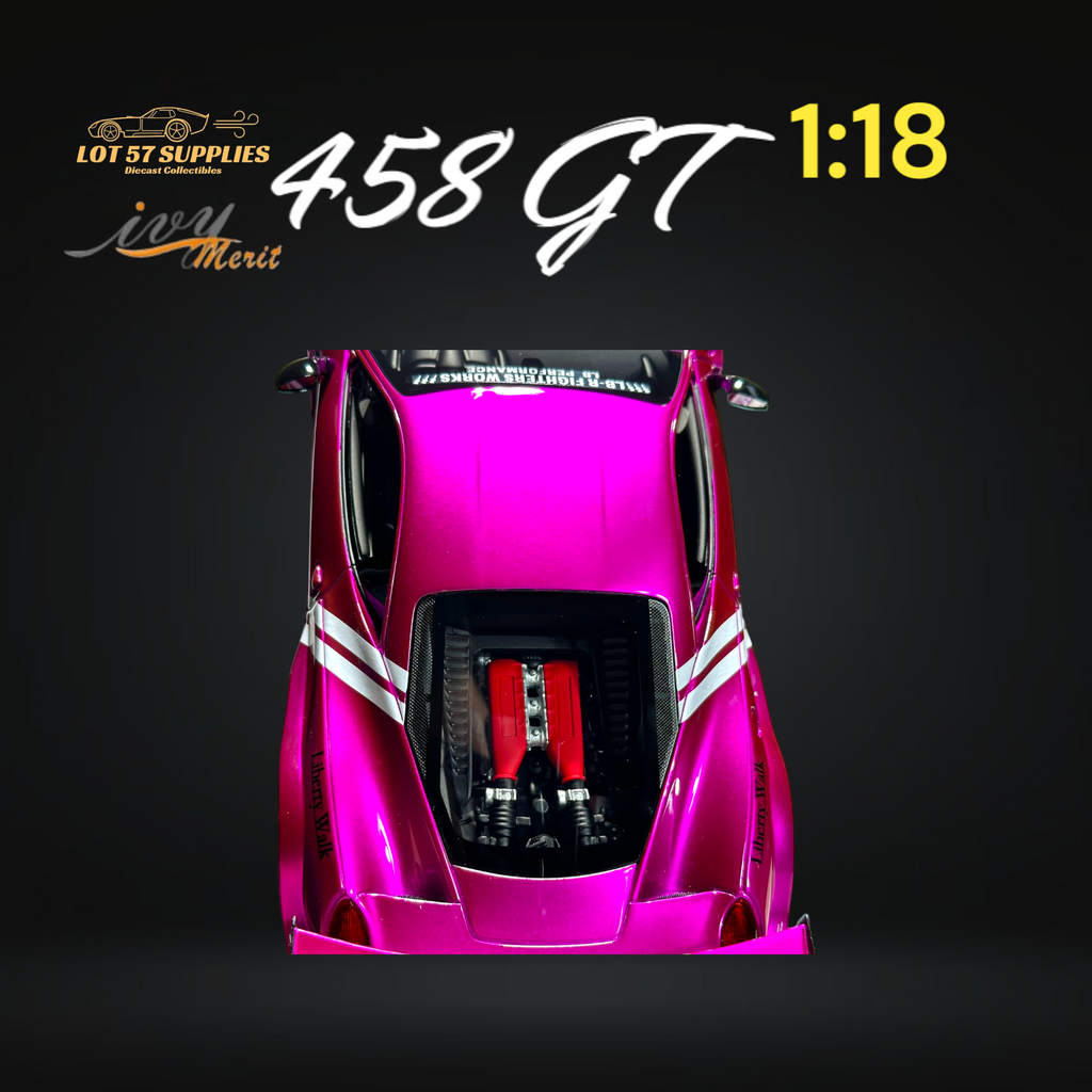 IVY MERIT Ferrari 458 GT Purple LBWK 1:18