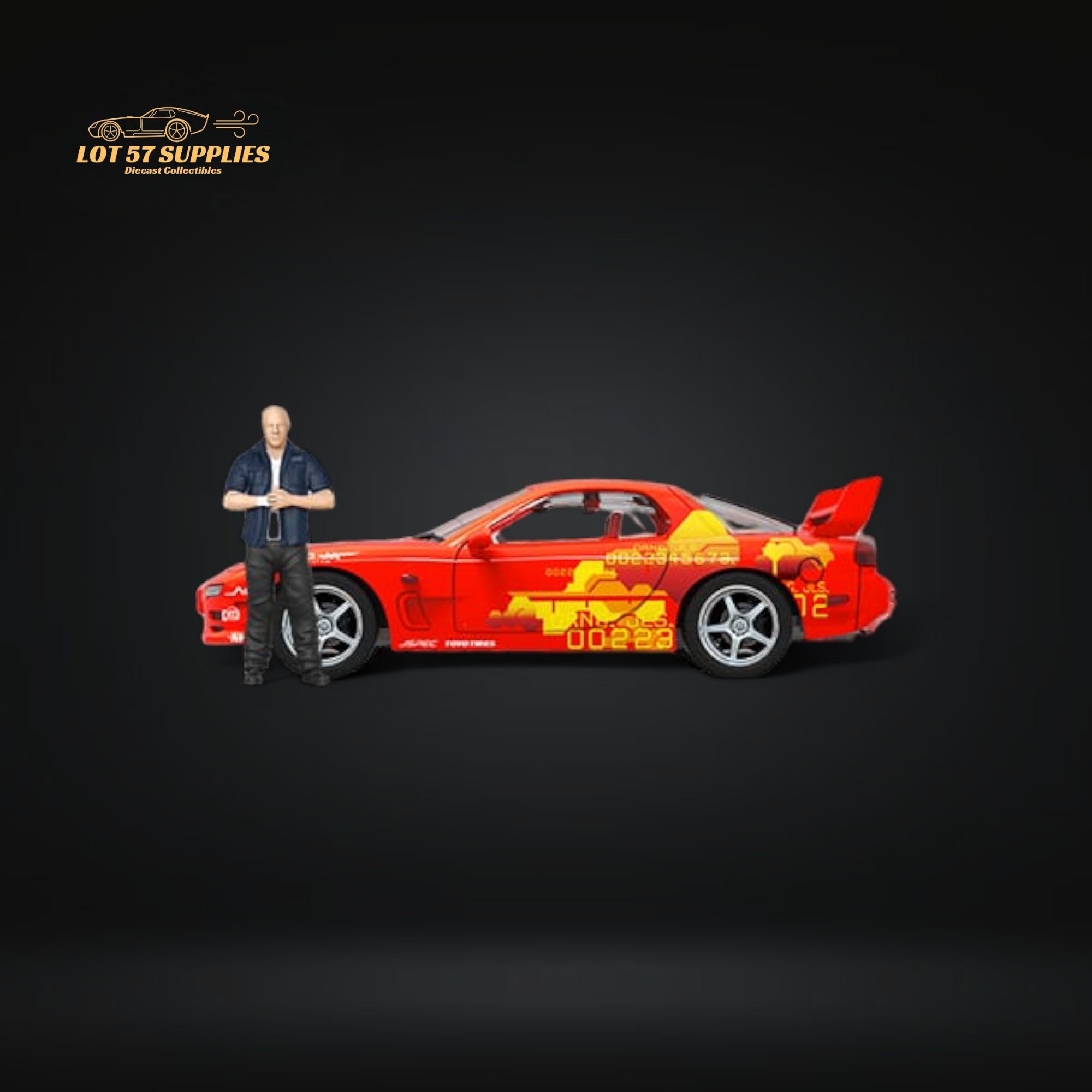 Mini Station Mazda RX-7 Red 1:64