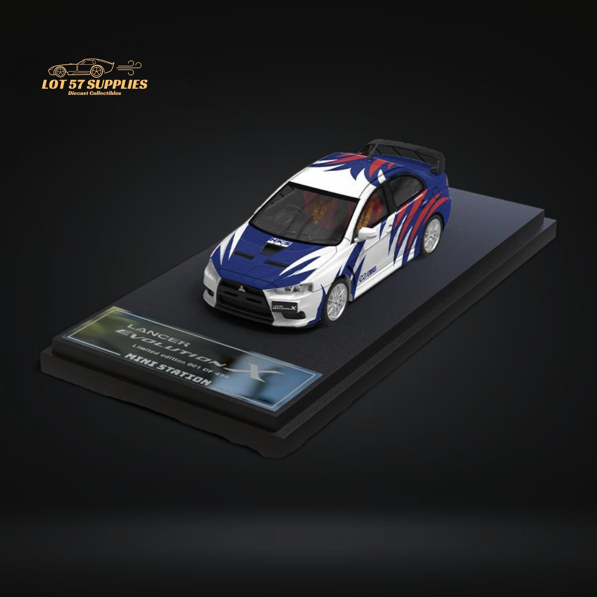Mini Station Mitsubishi Lancer EVO X Need for Speed Black List #9 Livery 1:64