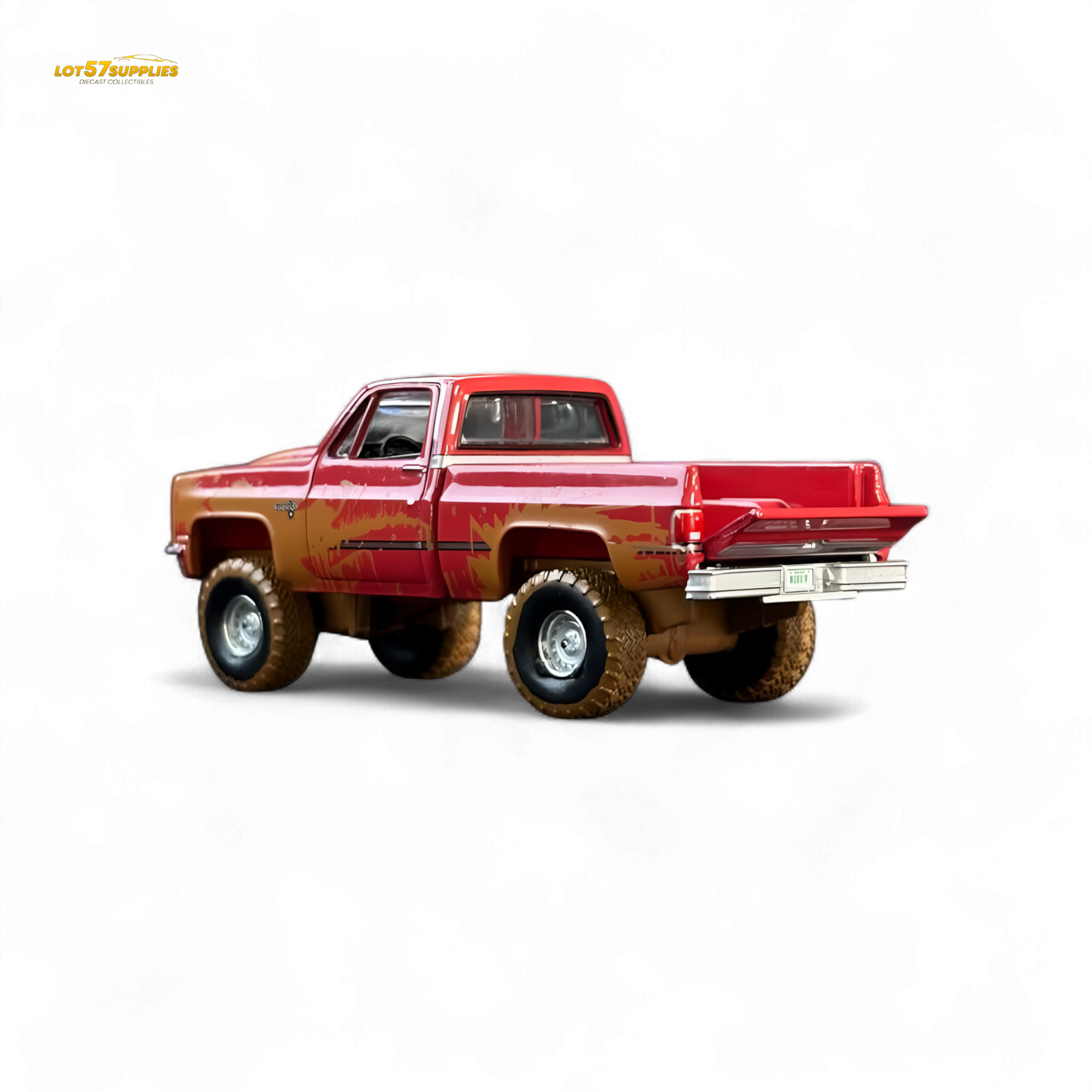 Auto World 1983 Chevrolet Silverado K10 4x4 Muddy Lifted 1:64