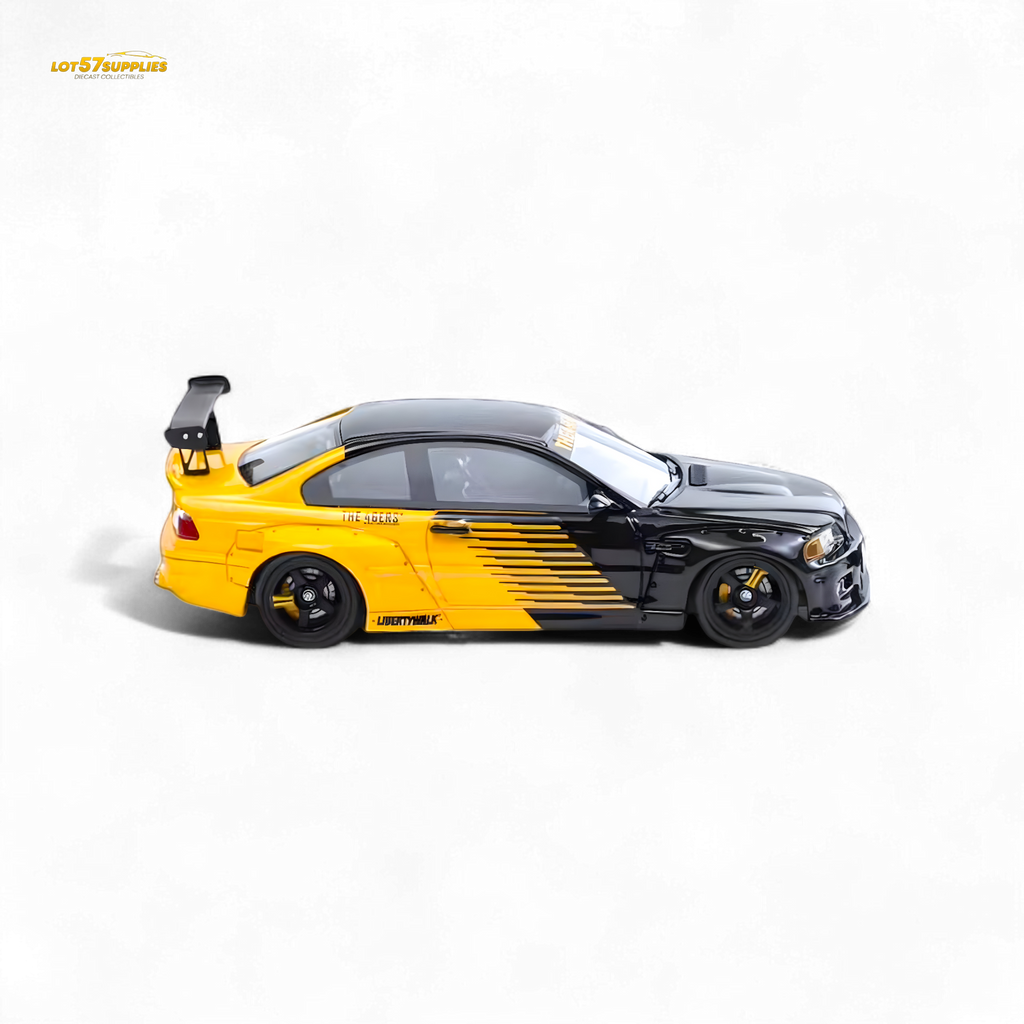 Flame BMW M3 E46 Widebody Pandem Black & Yellow 1:64