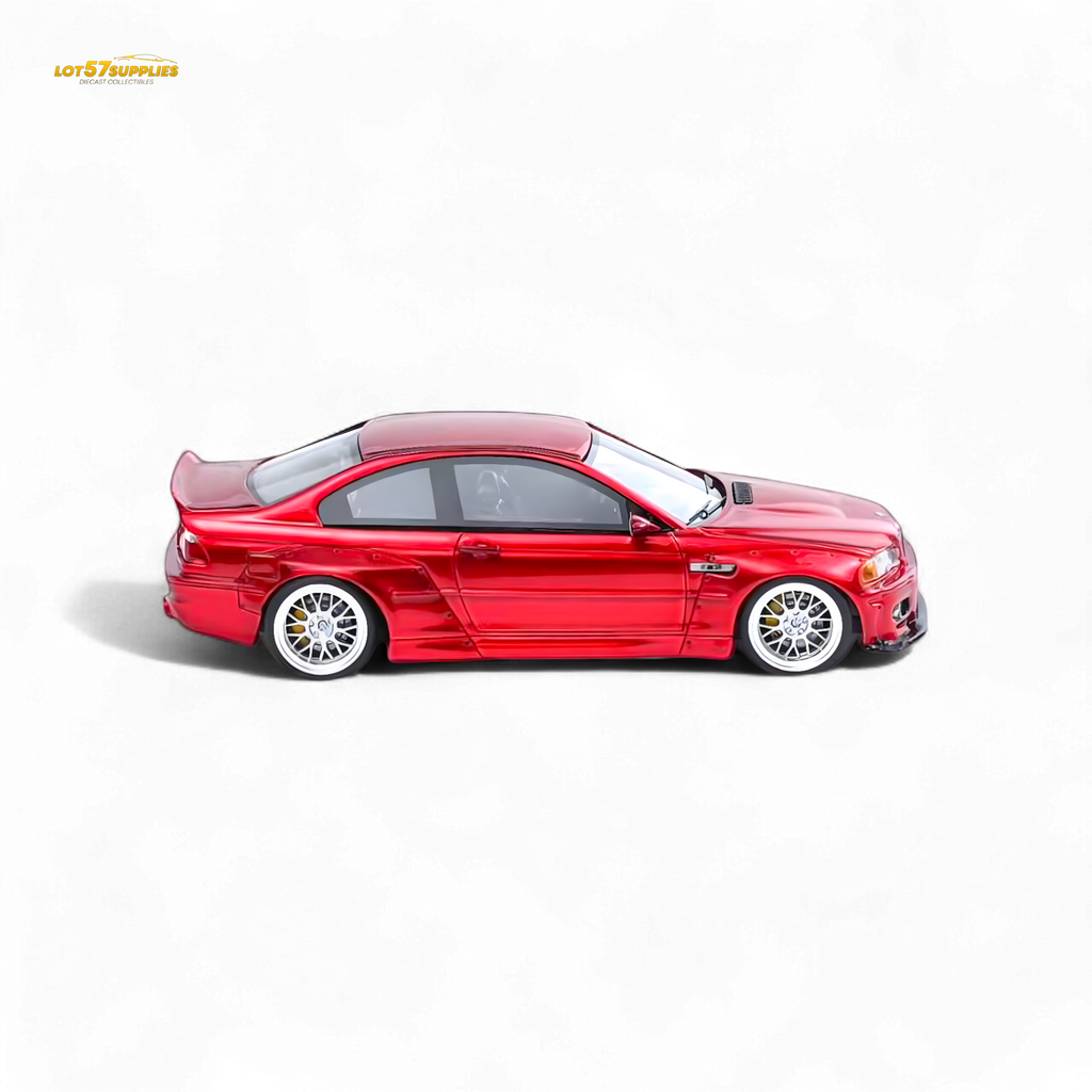 Flame BMW M3 E46 Widebody Pandem Metallic Red 1:64