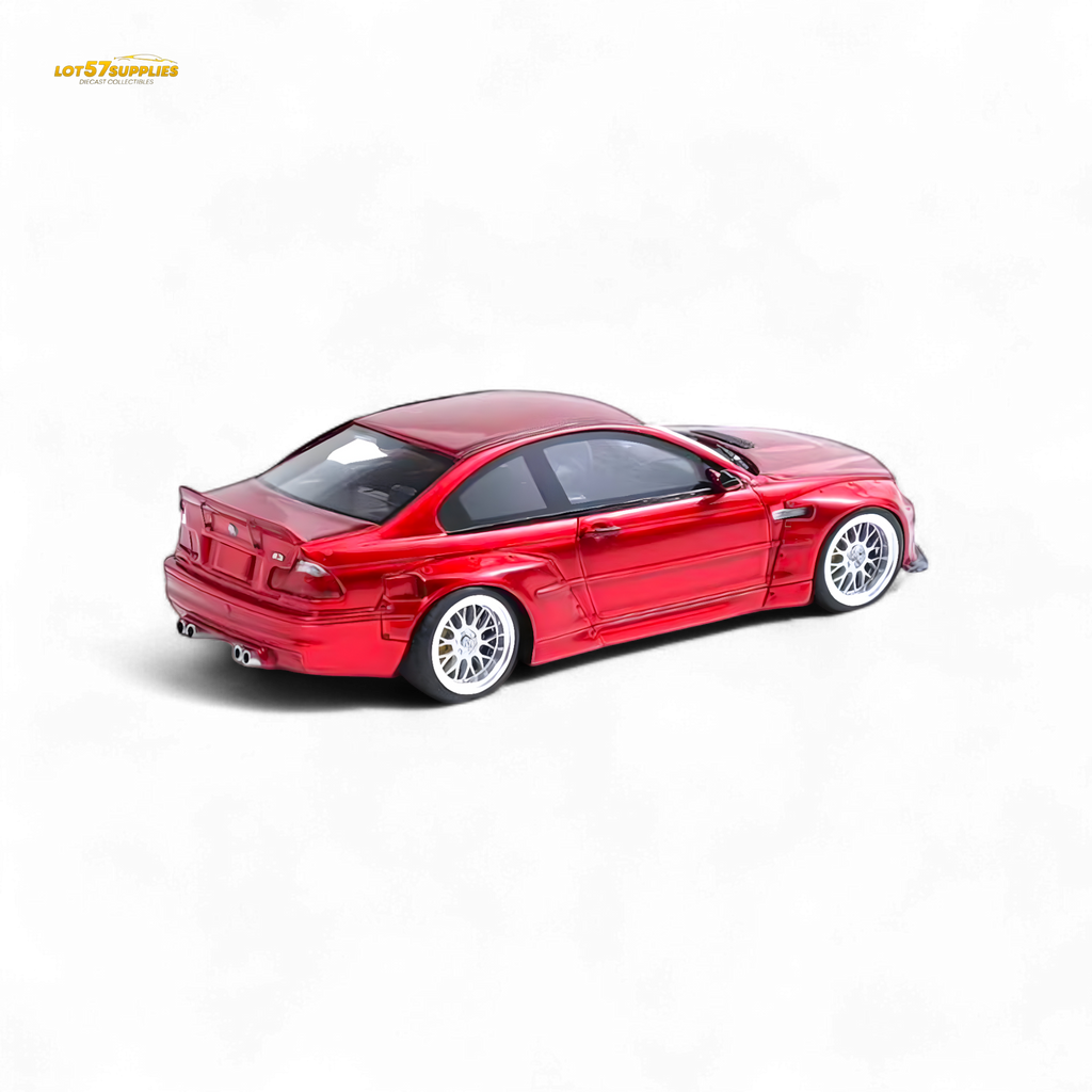 Flame BMW M3 E46 Widebody Pandem Metallic Red 1:64
