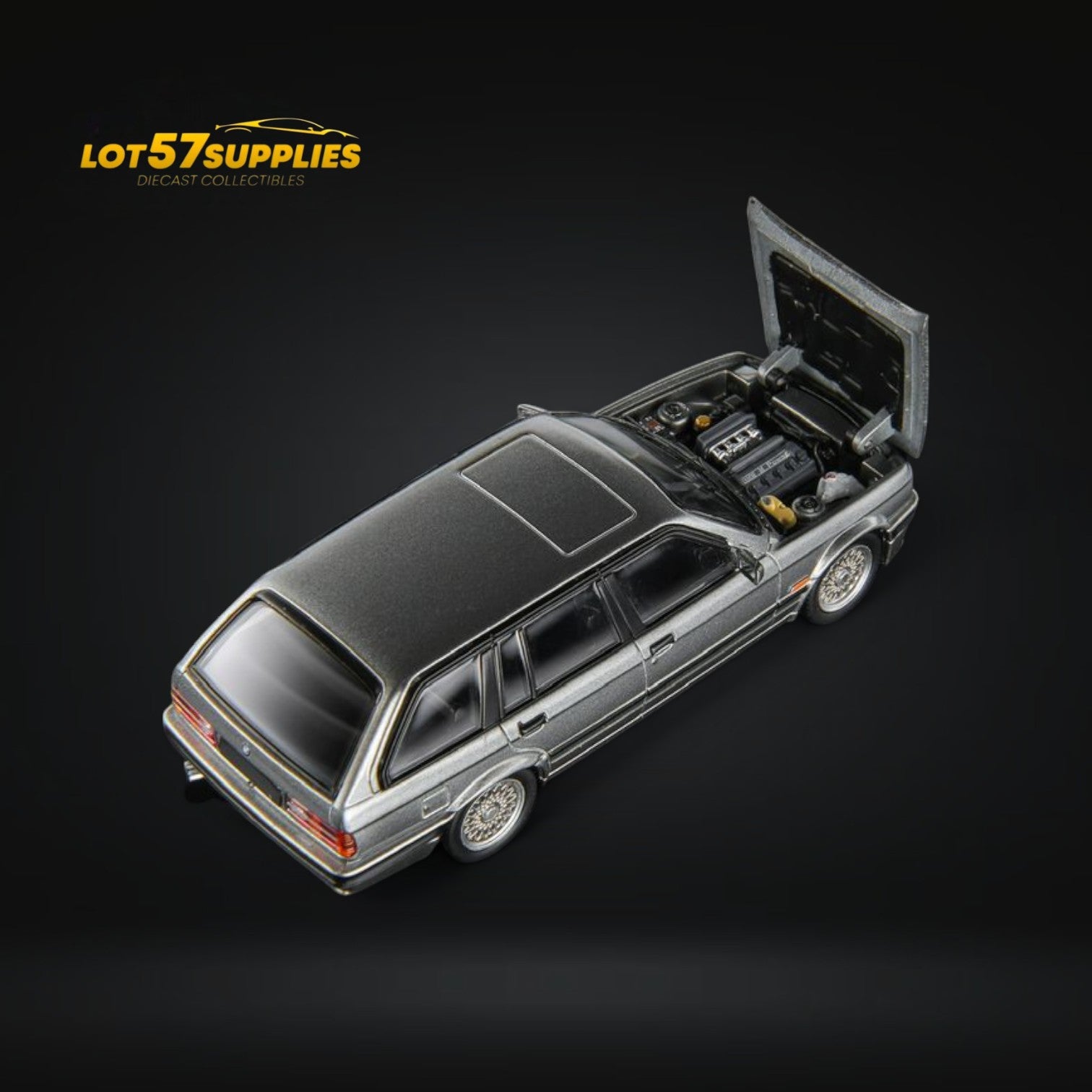 Mortal BMW E30 Touring Wagon Silver Grey 1:64