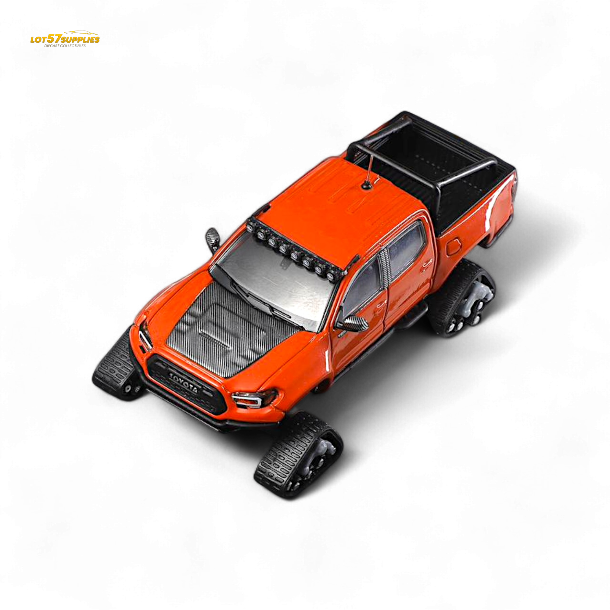 GCD Toyota Tacoma Orange Red 3PMSF Tires 1:64