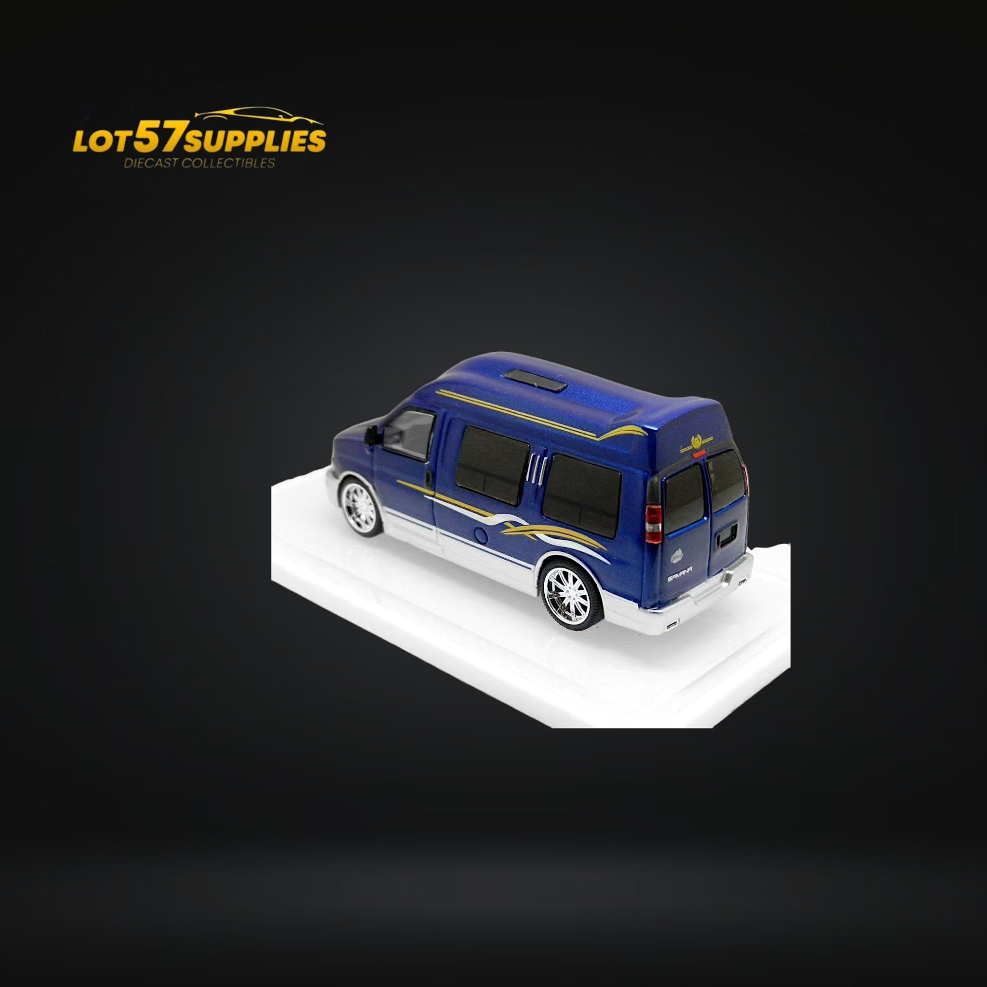 GOC GMC Savana Blue Silver Edition 1:64