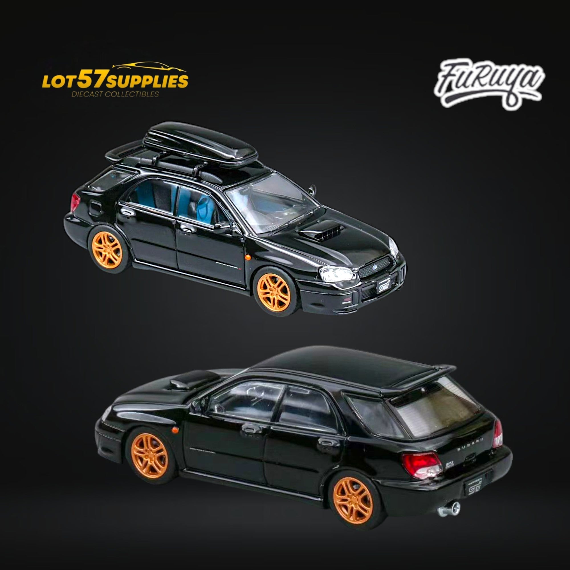 Furuya Subaru Impreza STi GD 8th Gen Wagon Black 1:64