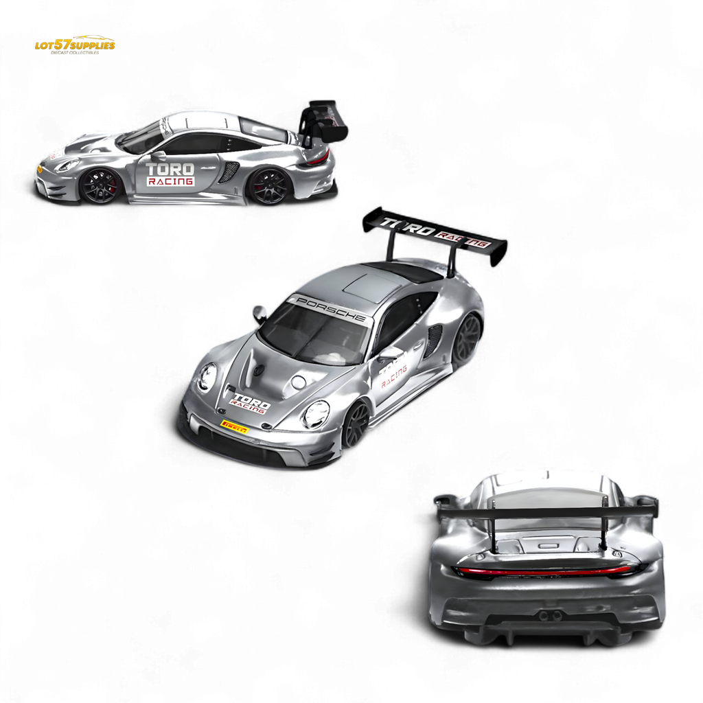 Star Race Porsche 911 GT3 Matte Silver 1:64