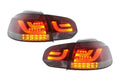 VW Golf Mk6 GTI LED Bar Red/Smoked Tail Lights V1 LED Indicators (2008-2014)