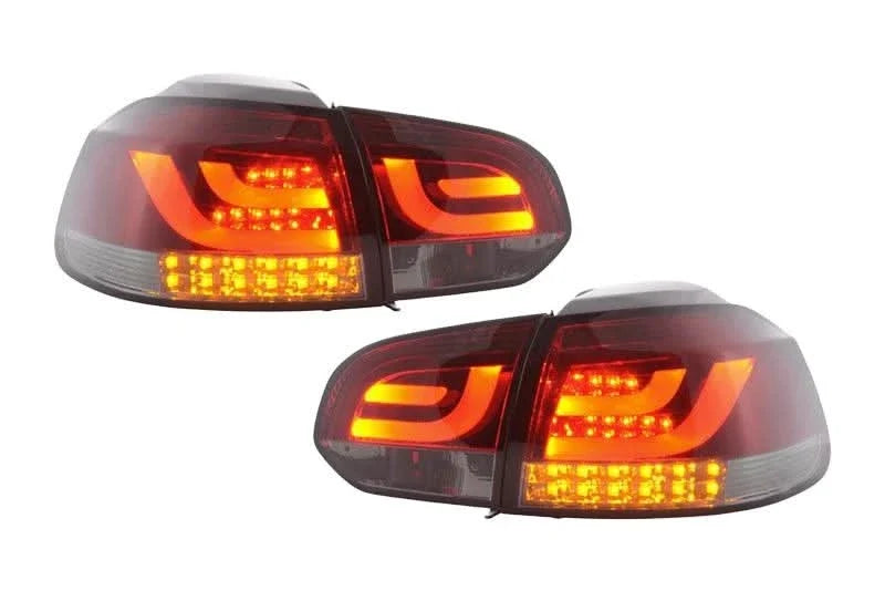 VW Golf Mk6 GTI LED Bar Red/Smoked Tail Lights V1 LED Indicators (2008-2014)