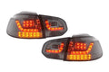 VW Golf Mk6 GTI LED Clear Smoked Tail Lights V2 LED Indicators (2008-2014)