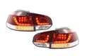 VW Golf Mk6 GTI LED Red Tail Lights V2 LED Indicators (2008-2014)