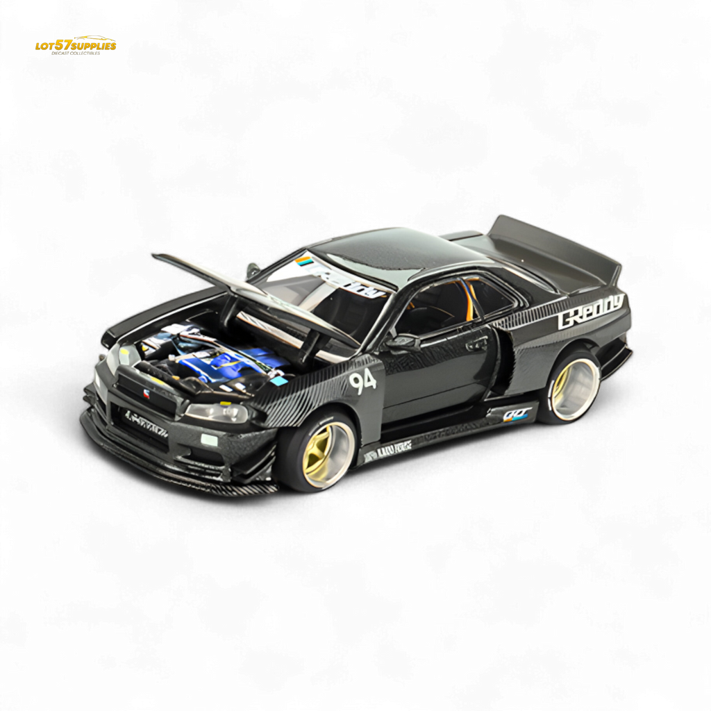 Kaido House x Mini GT Nissan Skyline GT-R R34 Kaido Works GReddy V2 1:64