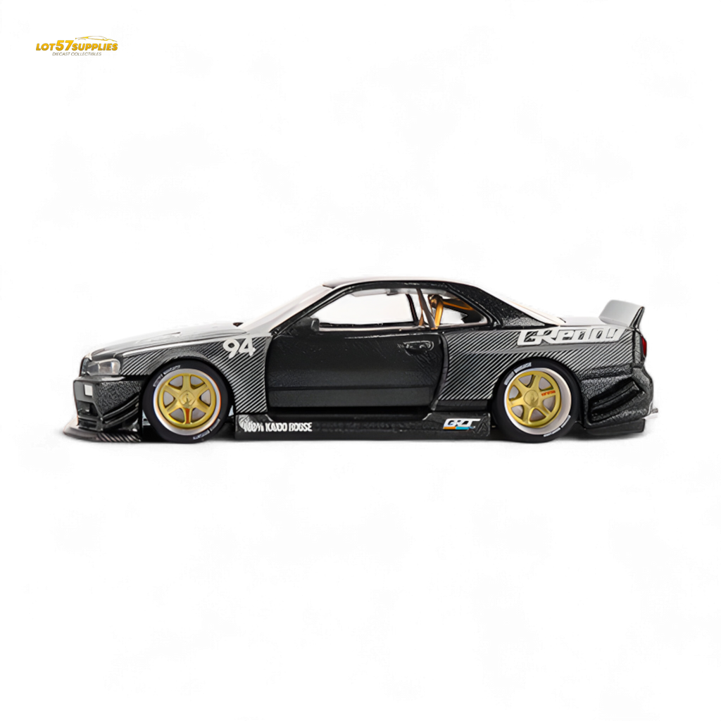 Kaido House x Mini GT Nissan Skyline GT-R R34 Kaido Works GReddy V2 1:64