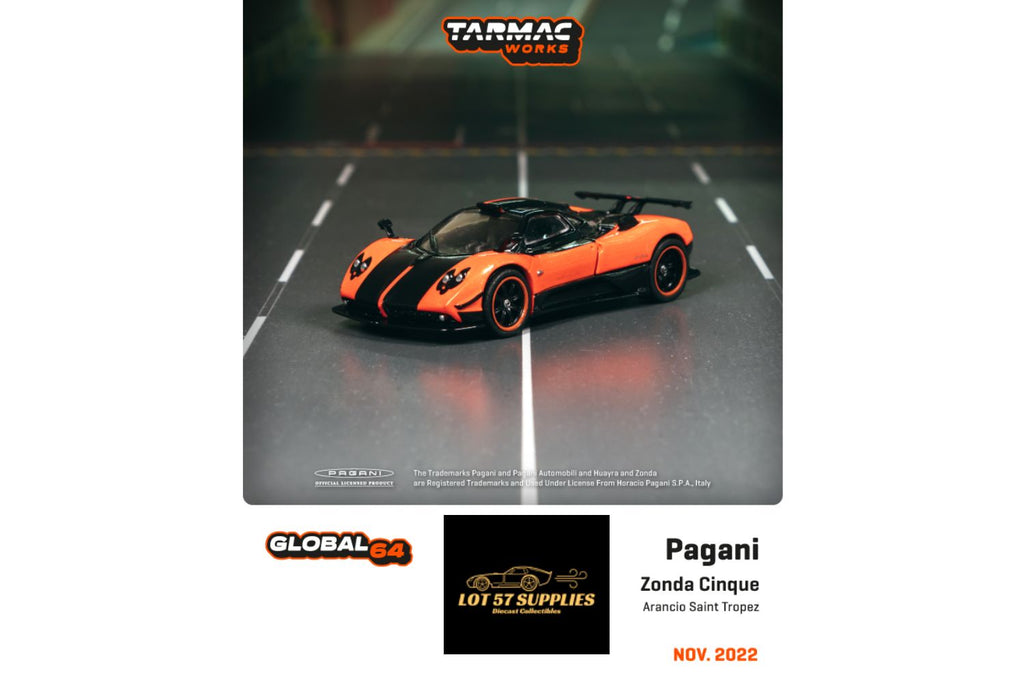 Tarmac Works Pagani Zonda Arancio Saint Tropez 1:64