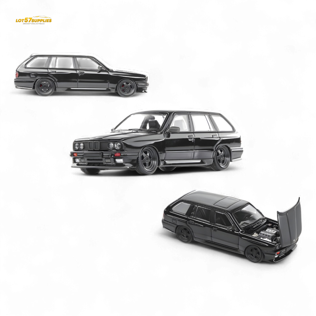 Mortal BMW E30 Cambered Full Black 1:64