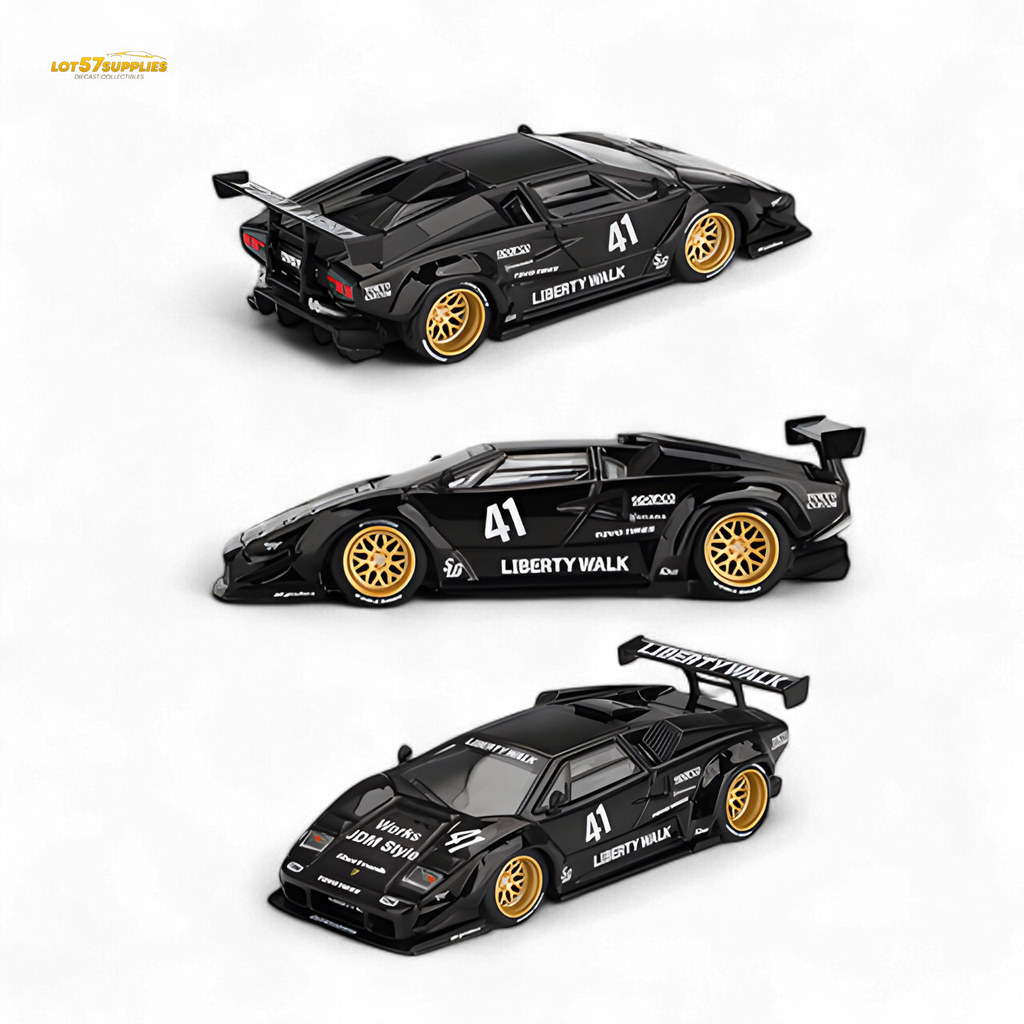 Mini GT Lamborghini Countach LB-WORKS Black 1:64