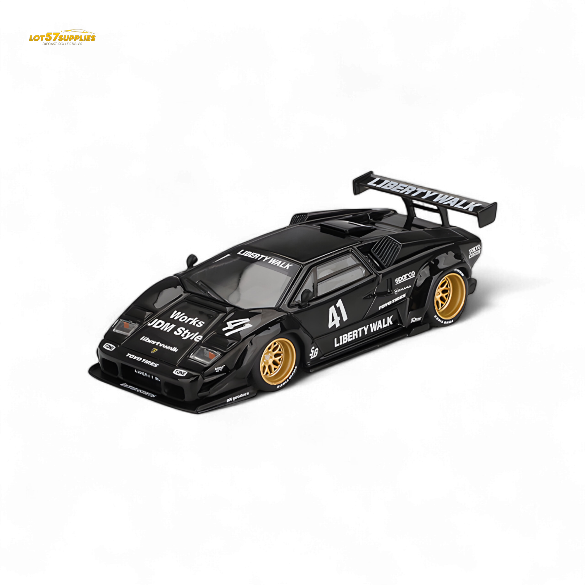 Mini GT Lamborghini Countach LB-WORKS Black 1:64